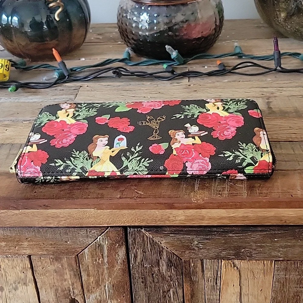 Disney × Loungefly Belle Beauty and The Beast Full Zipper Wallet